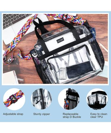 DUORT Clear Stadium Approved Crossbody Bag with Inside Pocket - White - Buy Online on SooperMarket.com