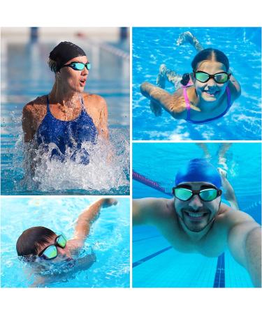 Bezetee UV Protection Swimming Goggles - Anti-Leak Adjustable Silicone Eyewear for Adults & Youth - Includes Case - Buy Online on SooperMarket.com
