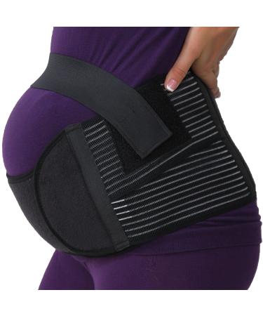 Neotech Care Maternity Pregnancy Support Belt/Brace - Back Abdomen Belly Band (Charcoal S) S Charcoal Black