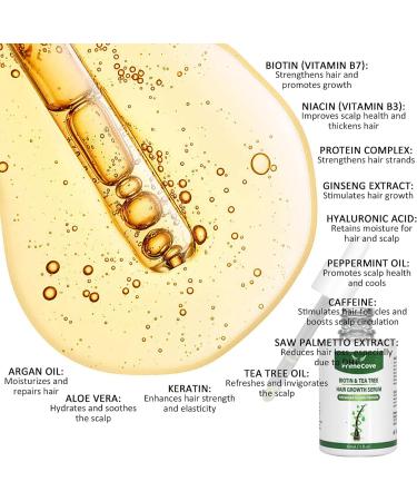 PrimeCove - Biotin & Tea Tree Hair Growth Serum (30ml) | Stimulate Growth Reduce Graying & Nourish Roots | Advanced & Natural Formula - Buy Online on SooperMarket.com