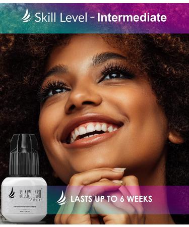 Stacy Lash Volume Eyelash Extension Glue 0.17 fl.oz - 3 Sec Dry Time - 6 Weeks Retention - Professional Grade Black Adhesive for Semi-Permanent Extensions - Latex Free - Buy Online on SooperMarket.com
