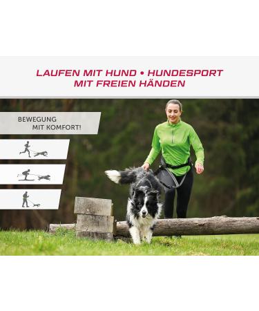 LASALINE Belly Belt for Dog Leash - Perfect for Canicross Dogtrekking & Ski-J ring | Ideal Dog Sports Gear in Black - Buy Online on SooperMarket.com