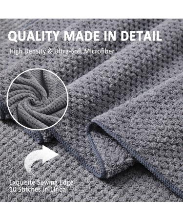 Bathroom Towel Set Dark Gray 4-Pack | Ultra Soft 600GSM Microfiber Bath Towels | Highly Absorbent & Quick Dry | Oversized Spa Hotel Luxury Shower Towels | 35x70 Large Plush Towels | Dark Gray 4-Piece Set - Buy Online on SooperMarket.com