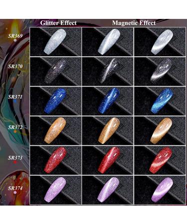 MEET ACROSS UV Nail Polish Set Cat Eye Magnetism Gel Nail Polish Set Sky Effect Colourful Soak Off UV/LED Gel Nail Polish Kit Nail Art Gift Kit 6 Colours with Free Magnet Stick Multicolor - Buy Online on SooperMarket.com