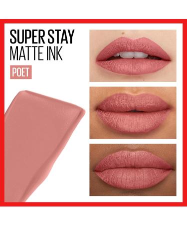 Maybelline New York SuperStay Matte Ink Un-nude Liquid Lipstick Poet 0.17 Ounce Beige 5 ml (Pack of 1) - Buy Online on SooperMarket.com