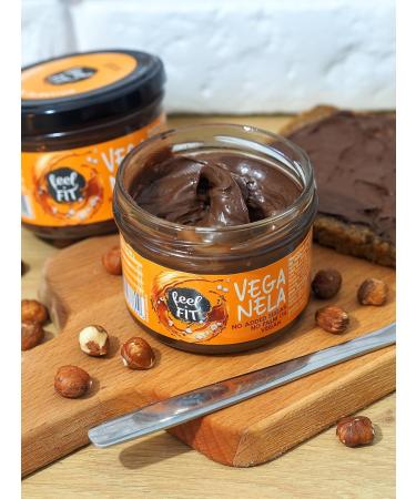 Feel Fit Veganela Salted Caramel Spread - Sugar-Free Palm Oil-Free & Vegan - 6 x 200g Pack - Buy Online on SooperMarket.com