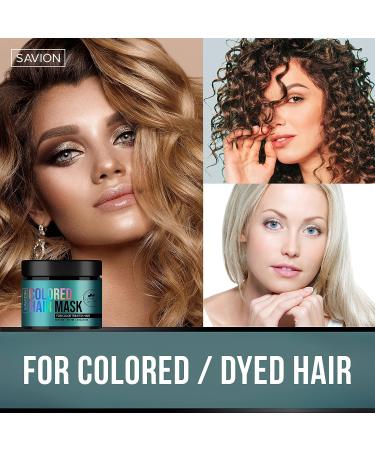 Savion Color Safe Hair Mask - Repair & Nourish Damaged Hair - with Keratin, Biotin, Collagen & Oils - Made in USA - Buy Online on SooperMarket.com