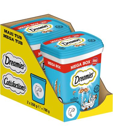 Dreamies Classic Cat Snacks with Salmon Fantastically crispy pockets with a tender filling 2 x 350g Salmon 700 g (1 pack)