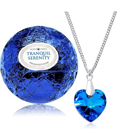 Tranquil Serenity Bath Bomb with Crystal Necklace - Extra Large 10 oz - Made in USA - Buy Online on SooperMarket.com
