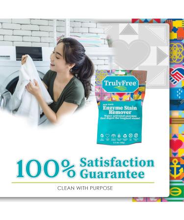 Truly Free Natural Stain Remover - Water-Activated Enzymes for Food Blood Grass & Pet Stains (50 Scoops) - Eco-Friendly & Effective - Buy Online on SooperMarket.com
