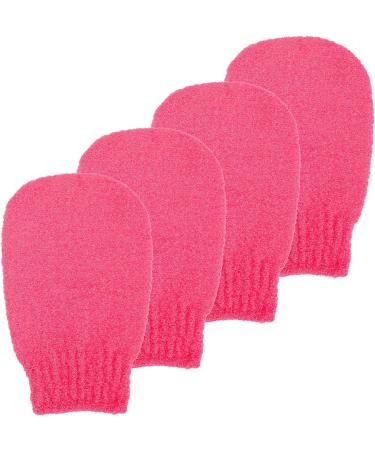 Sibba 2 Pairs Exfoliating Gloves for Body Scrubbing and Tan Removal - Red Exfoliating Mitt for Shower Bath - Effective for Dead Skin and Keratosis Pilaris - Buy Online on SooperMarket.com