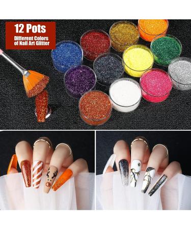 Teenitor Nail Art Kit with Glitter, Stickers, Brushes, Dotting Tool, Gems, Striping Tape - Perfect for Beginners - Buy Online on SooperMarket.com