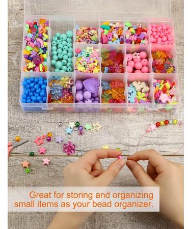 Sjqecyfv Tackle Box Organizer - 18 Grids Clear Plastic Craft & Bead Storage with Dividers | 1 Pack - Buy Online on SooperMarket.com