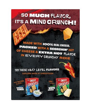Cheez-It Grooves Scorchin' Hot Cheddar Cheese Crackers 9oz - Crunchy Lunch Snacks - Buy Online on SooperMarket.com
