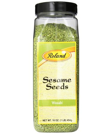 Roland Foods Wasabi Sesame Seeds, Specialty Imported Food, 16-Ounce Bottle