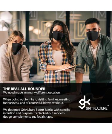 GK Sports Face Masks for Men Face Masks for Sports Black Face Masks Reusable Black Cloth Face Masks for Women Copper Infused Breathable ELEX Washable Stretchable for Running and Workout 4Pack 4 count (Pack of 1) - Buy Online on SooperMarket.com