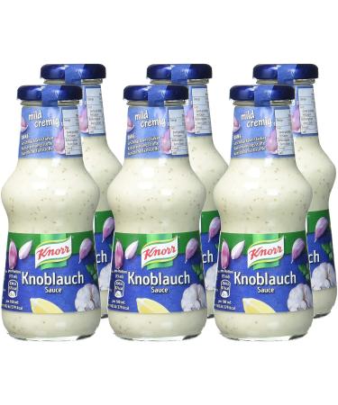 Knorr Garlic Sauce - Creamy Barbecue Sauce (250ml Pack of 6) | Mild Taste Ideal for International Shipping - Buy Online on SooperMarket.com