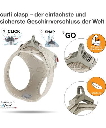 Shop Curli XS Beige Vest Harness - Air-Mesh Light Tan for Dogs | International Shipping Available - Buy Online on SooperMarket.com