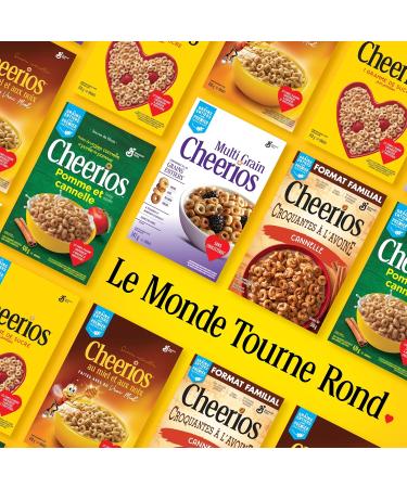 CHEERIOS - FAMILY SIZE PACK - Multi Grain Cereal Box Whole Grain is the First Ingredient No Artificial Colours No Artificial Flavours 585 Grams Package of Cereal - Buy Online on SooperMarket.com