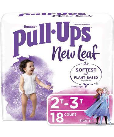 Pull-Ups New Leaf Girls' Disney Frozen Potty Training Pants Training Underwear, 2T-3T, 18 Ct 2T-3T (Pack of 18)
