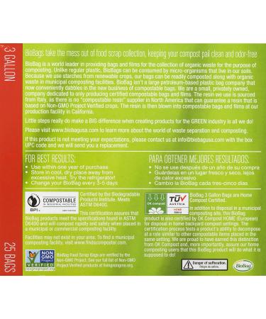 BioBag Compostable 3 Gallon Food Waste Bags - 100ct, Pack of 4 - Buy Online on SooperMarket.com