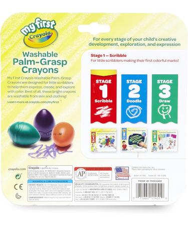 My First Crayola Palm-Grip Crayons - 6 Count Toddler-Friendly Art Tools - Buy Online on SooperMarket.com