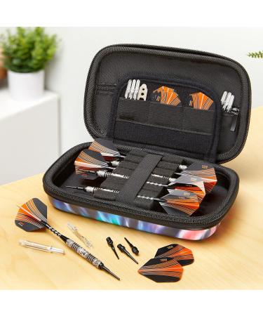 Casemaster Sentinel 6 Dart Case - Holds Tips, Shafts, Flights & More - Impact & Water Resistant - Tie Dye - Ideal for Steel Tip & Soft Tip Darts - Buy Online on SooperMarket.com