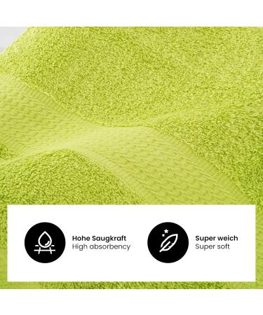 8-Piece Apple Green Towel Set - Soft & Absorbent - 50x100 cm - Perfect for International Shipping - Buy Online on SooperMarket.com