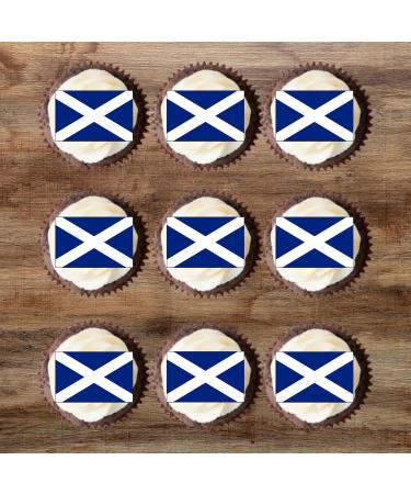 24 Edible Scottish Flag Cupcake Toppers Scotland Flag Six Nations Decorations Scottish Rugby Cake Decorations Six Nations Flags Scottish Flags Scottish Party Decorations Scotland Decorations - Buy Online on SooperMarket.com