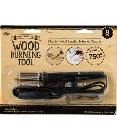Plaid wood burning and stencil cutting tool,