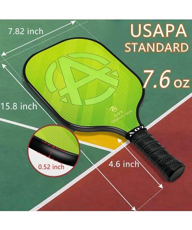AOZINTL Graphite Pickleball Paddles Set of 4 with Honeycomb Core, Premium Comfort Grip, 6 Balls, Portable Bag - Men and Women's Pickleball Equipment - Buy Online on SooperMarket.com