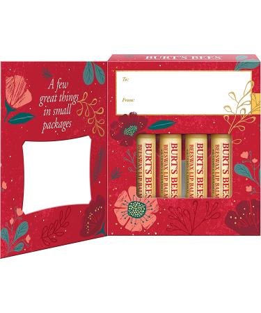 Burt's Bees Holiday Gift Set - 4 Classic Beeswax Lip Balms for Stocking Stuffers - Buy Online on SooperMarket.com