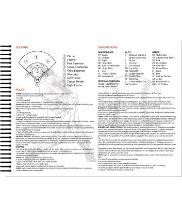 Perfect Strike Baseball Scorebook with Rules and Scoring Instructions - Heavy Duty Scorekeeping Book for Baseball and Softball - Buy Online on SooperMarket.com