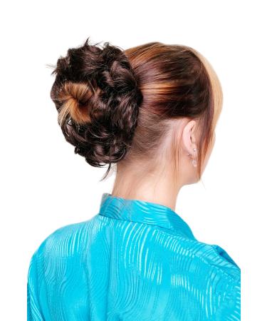 WIG ME UP - Hairpiece: synthetic hair scrunchie scrunchy hairband ponytail brown mix mahogany chestnut FQ-3122-4/33
