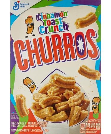 Churros Cinnamon Toast Crunch Breakfast Cereal, 11.9 OZ Cereal Box