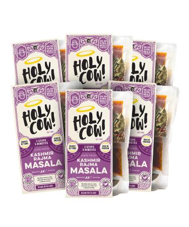 Holy Cow! Daal Curry Kit (5 x 400g) Kashmir Rajma Masala Kidney Bean Gluten Free Vegan Curry Kit Indian Snacks Indian Ready Meals. Red Kidney Beans.