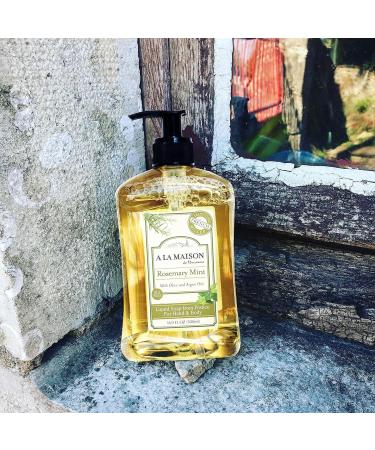 A LA MAISON Rosemary Mint Liquid Hand Soap - Natural Moisturizing Soap 16.9 oz Bottle - Buy Online on SooperMarket.com