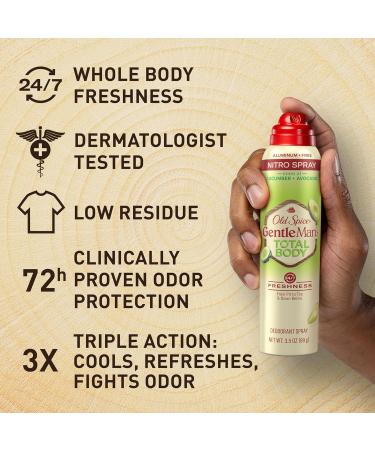 Old Spice Whole Body Deodorant for Men Total Body Deodorant Cucumber + Avocado Aluminum Free Deodorant Spray for 24/7 Freshness // Dermatologist Tested Whole Body Deodorant 3.5 oz - Buy Online on SooperMarket.com