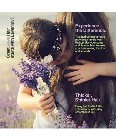 Lavenluv Hair to Stay Shampoo for Hair Growth | Prevents Hair Loss, Boosts Volume | Vitamin B5, Keratin, Dead Sea Minerals, Tea Tree, Hemp & Essential Oils | Men and Women (8oz) - Buy Online on SooperMarket.com