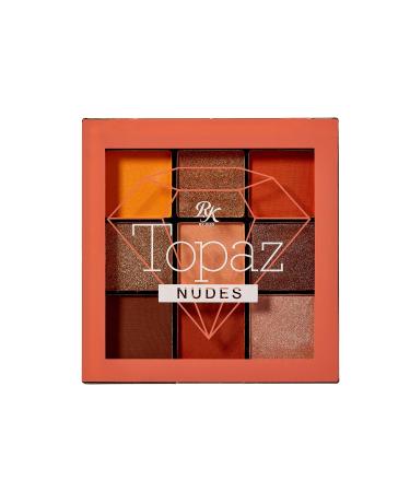 Ruby Kisses Eye Shadow Palette 9 Shadows Eye Makeup for Spring (Topaz) 1 PACK Topaz