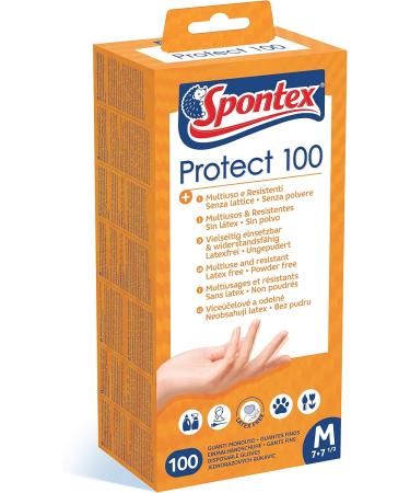 Buy Spontex Protect Tinge Vinyl Gloves - Unpowdered & Latex-Free Size M 100 Pack | Versatile & Practical for All Use International Shipping Available - Buy Online on SooperMarket.com
