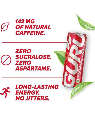 GURU Organic Energy Drink | Variety Pack 355ml | Feel Great and Stay Focused Longer with Plant-Based Energy Natural & Organic Ingredients Low Calories and Great Taste | (Pack of 24)  - Buy Online on SooperMarket.com