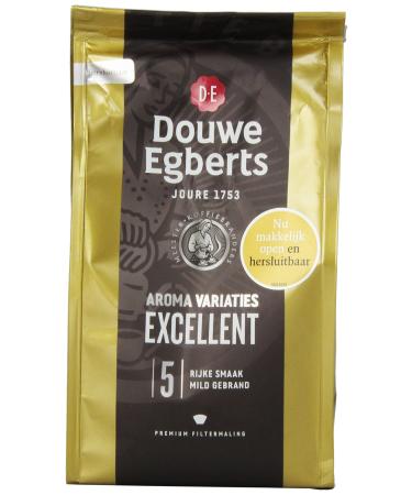 Ground Coffee | Douwe Egberts | Excellent (5) Filterkoffie | Total Weight 250 Grams