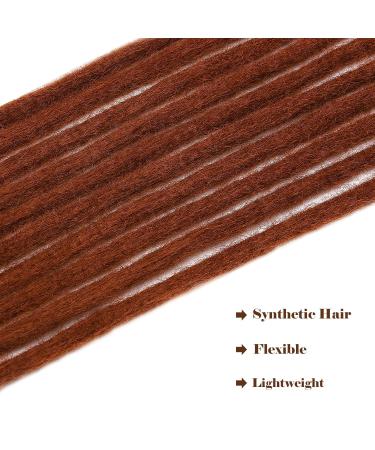 Buy No LIFE 10PC 50cm Ginger Red Dreadlock Extensions - Synthetic Crocheted Jamaican Punk Hip-Hop Reggae Hair Wigs for Men & Women - Buy Online on SooperMarket.com