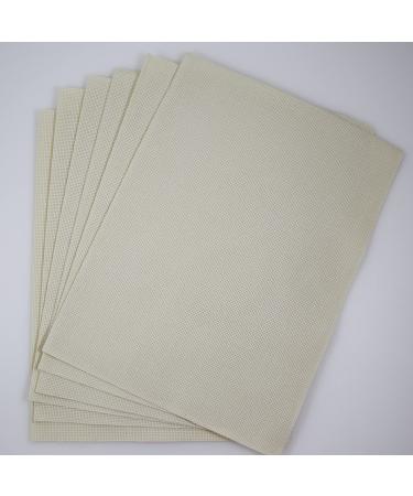 KCS 4/6 pc of 12" x 18" 16CT Counted Cotton Aida Cloth Cross Stitch Fabric (6 pc Cream) 6 pc Cream