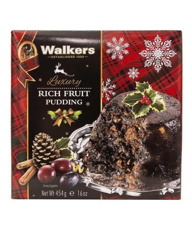 Walker's Shortbread Rich Holiday Fruit Pudding, Luxury Holiday Treat, 16 Oz Box