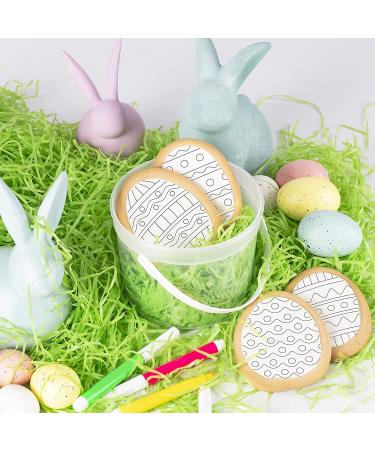 Easter Egg Cookie Decorating Kit | Kids Activity Basket Gift | 4 Jumbo Cookies + 3 Edible Markers | Arts and Craft Project - Buy Online on SooperMarket.com