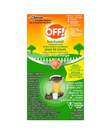 OFF! Backyard Mosquito Repellent Lamp Refills Ideal for Camping and Outdoors Up to 6 Hours of Protection 2 Diffusers Lamp Refills (L&G)