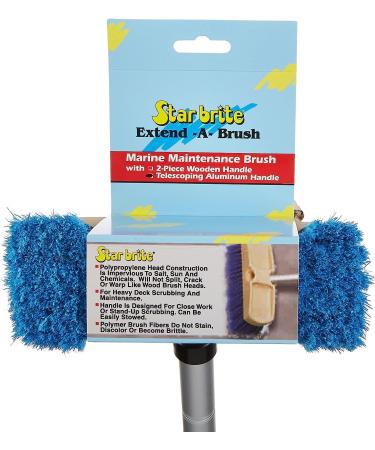 STAR BRITE Marine Deck Brush w/Telescoping Aluminum Handle 2'-4' Blue - 040097 - Buy Online on SooperMarket.com