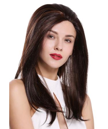 WIG ME UP RGF-6082-LF-F4/30 - Premium Long Straight Lace Front Wig with Hand-Knotted Design in Brown with Copper Highlights for Ladies - International Shipping Available - Buy Online on SooperMarket.com